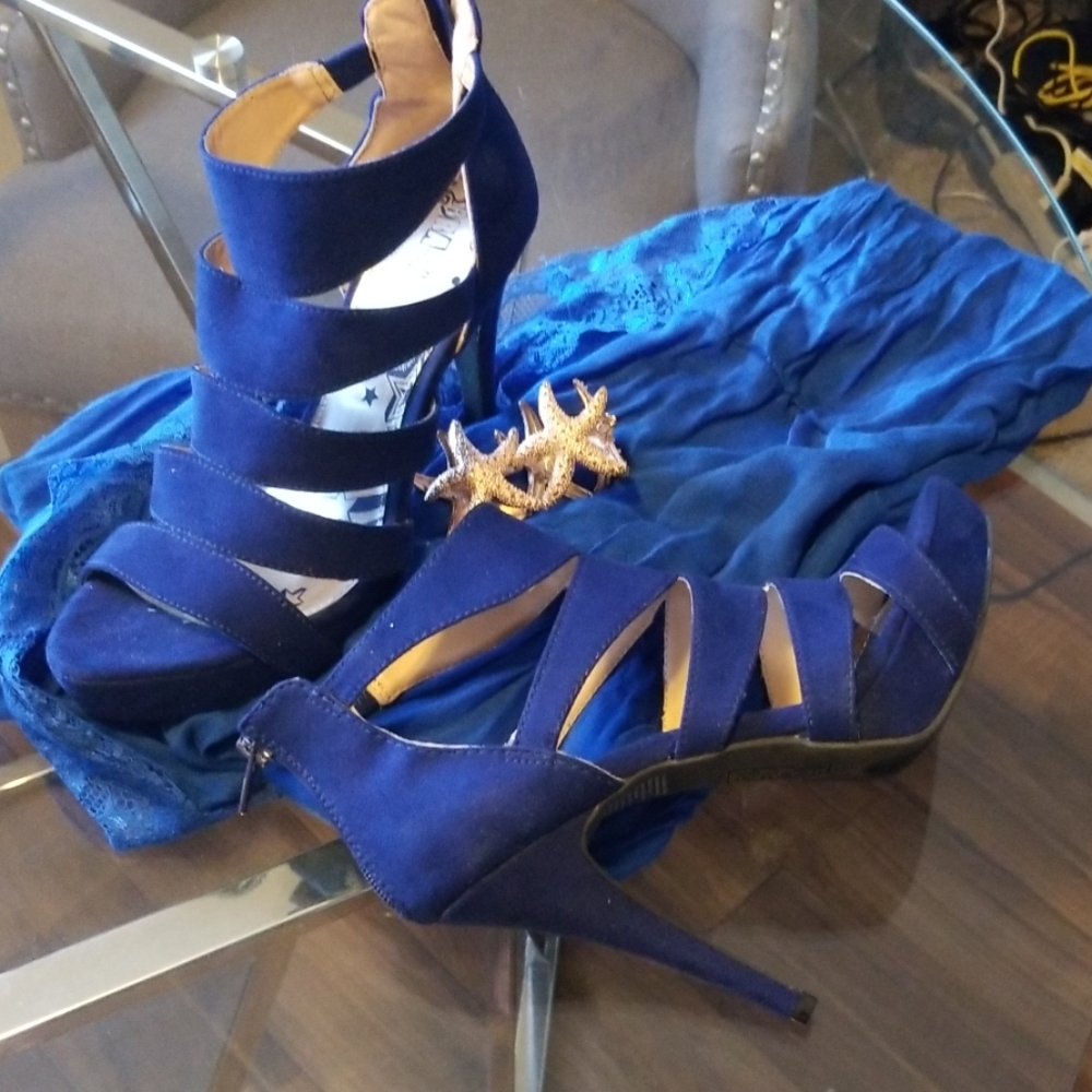 Royal blue heels